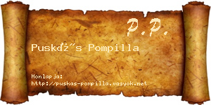 Puskás Pompilla névjegykártya